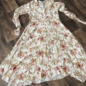 H&M floral maxi dress with bow sleeves